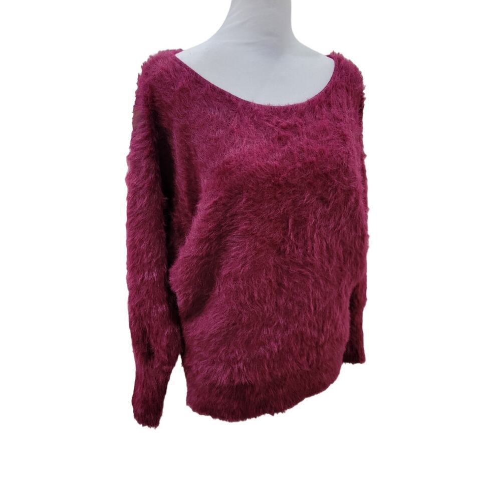 Anthropologie Ember Eyelash Soft Fuzzy Pullover Relaxed Fit Sweater Size Medium - Picture 3 of 12